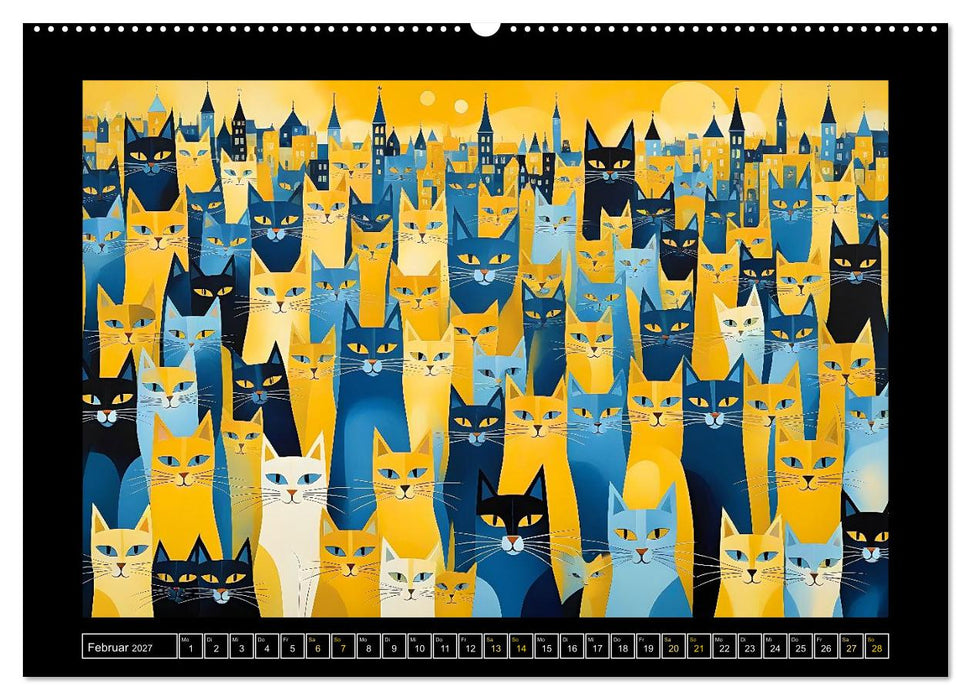 Schnurrendes Katzengetümmel (CALVENDO Premium Wandkalender 2027)
