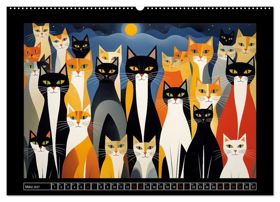 Schnurrendes Katzengetümmel (CALVENDO Premium Wandkalender 2027)