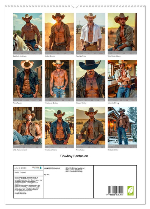 Cowboy Fantasien (CALVENDO Premium Wandkalender 2027)