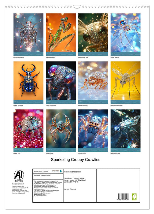 Sparkeling Creepy Crawlies (CALVENDO Monthly Calendar 2027)