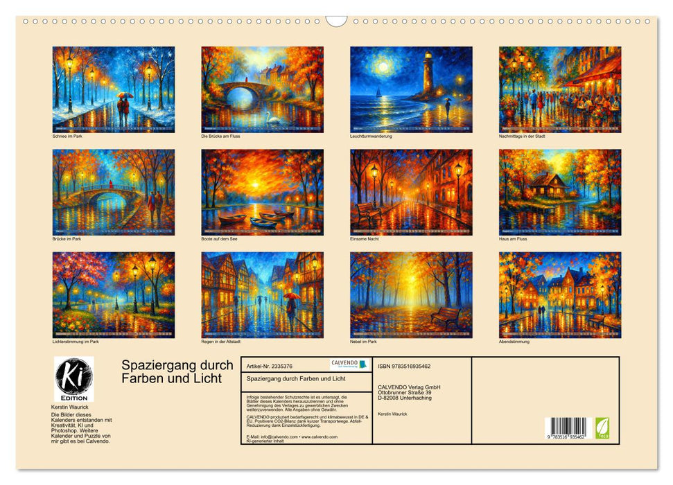 Spaziergang durch Farben und Licht (CALVENDO Wandkalender 2027)