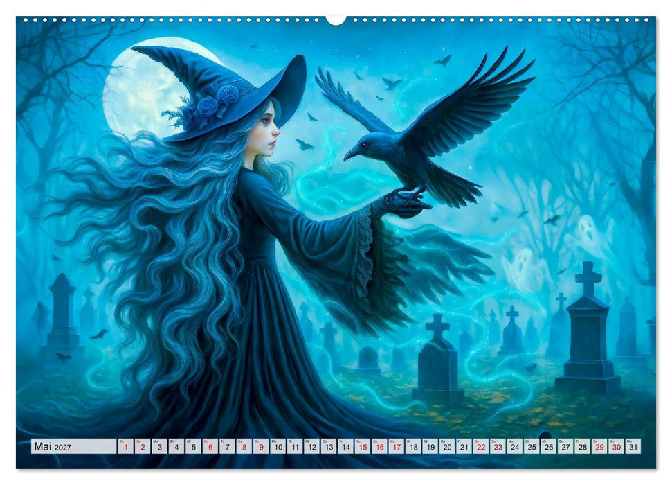 Mystische Hexen - Magische Frauen und finstere Nächte (CALVENDO Wandkalender 2027)