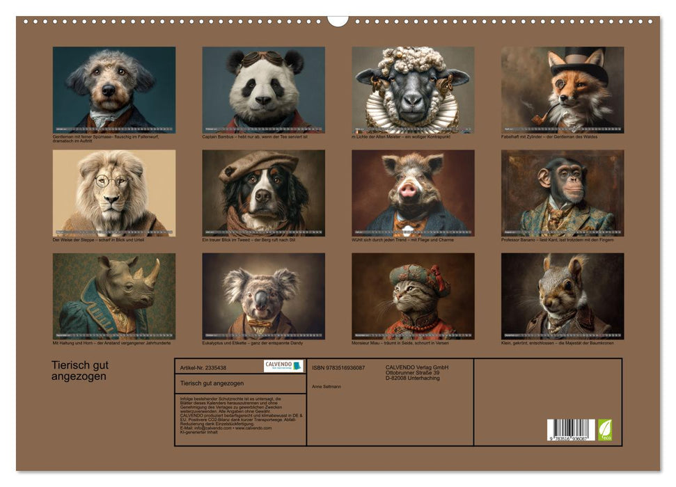 Tierisch gut angezogen (CALVENDO Wandkalender 2027)