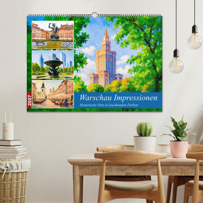 Warschau Impressionen - Historische Orte in leuchtenden Farben (CALVENDO Wandkalender 2027)