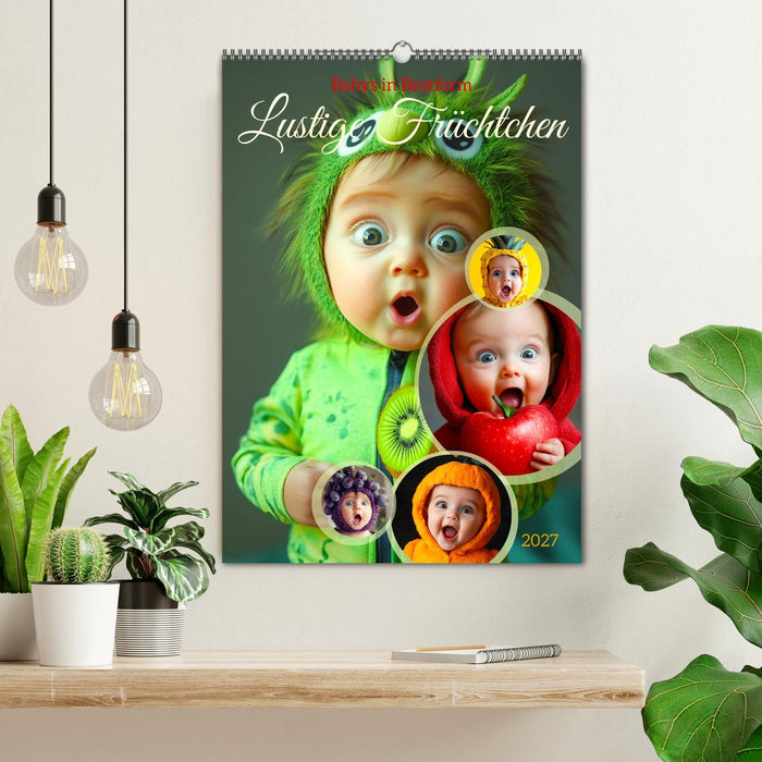 Babys in Bestform - Lustige Früchtchen (CALVENDO Wandkalender 2027)