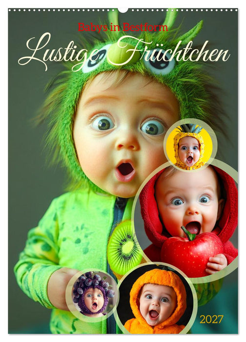 Babys in Bestform - Lustige Früchtchen (CALVENDO Wandkalender 2027)