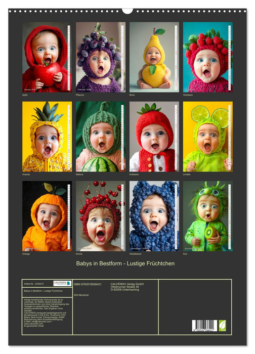 Babys in Bestform - Lustige Früchtchen (CALVENDO Wandkalender 2027)