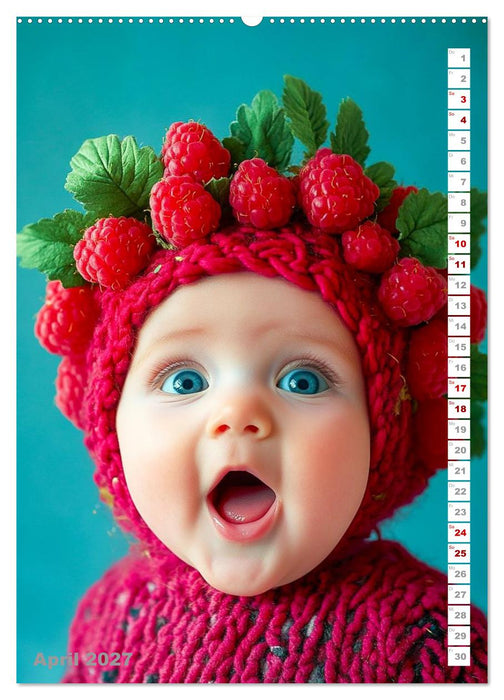 Babys in Bestform - Lustige Früchtchen (CALVENDO Wandkalender 2027)