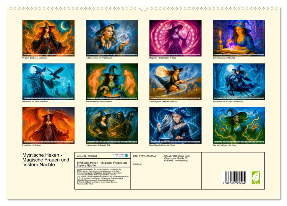 Mystische Hexen - Magische Frauen und finstere Nächte (CALVENDO Premium Wandkalender 2027)