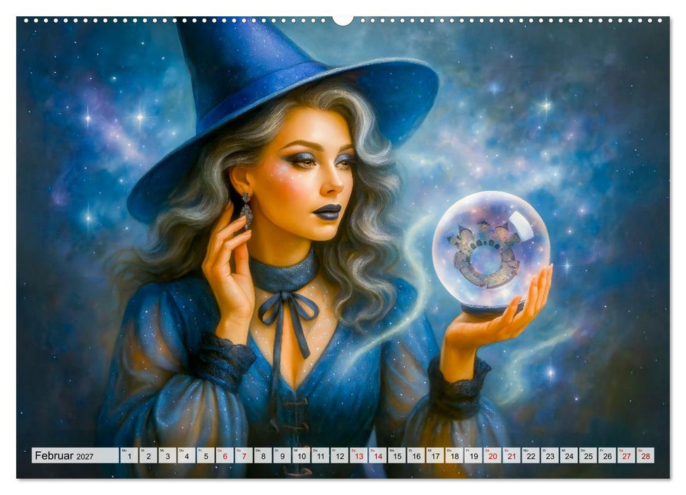 Mystische Hexen - Magische Frauen und finstere Nächte (CALVENDO Premium Wandkalender 2027)