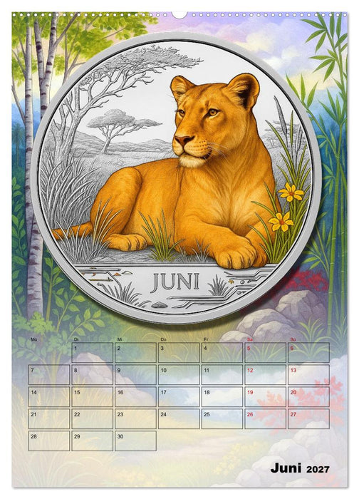 Katzenadel in Silber (CALVENDO Wandkalender 2027)