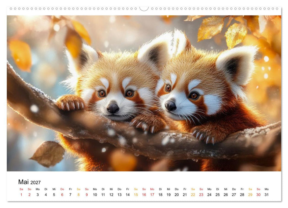 Roter Panda - die Stimme der Wildnis (CALVENDO Premium Wandkalender 2027)