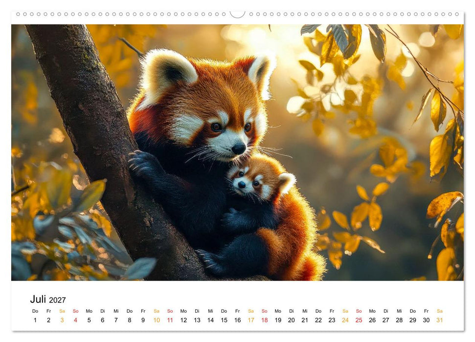 Roter Panda - die Stimme der Wildnis (CALVENDO Premium Wandkalender 2027)