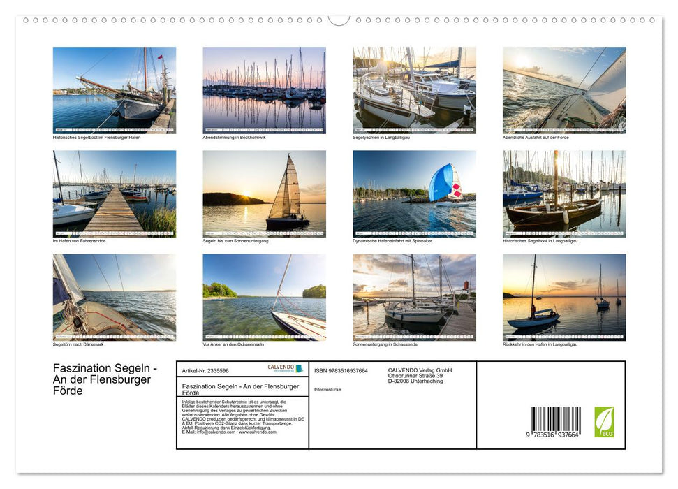 Faszination Segeln - An der Flensburger Förde (CALVENDO Premium Wandkalender 2027)