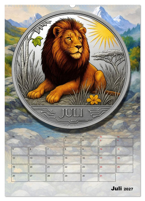 Katzenadel in Silber (CALVENDO Premium Wandkalender 2027)
