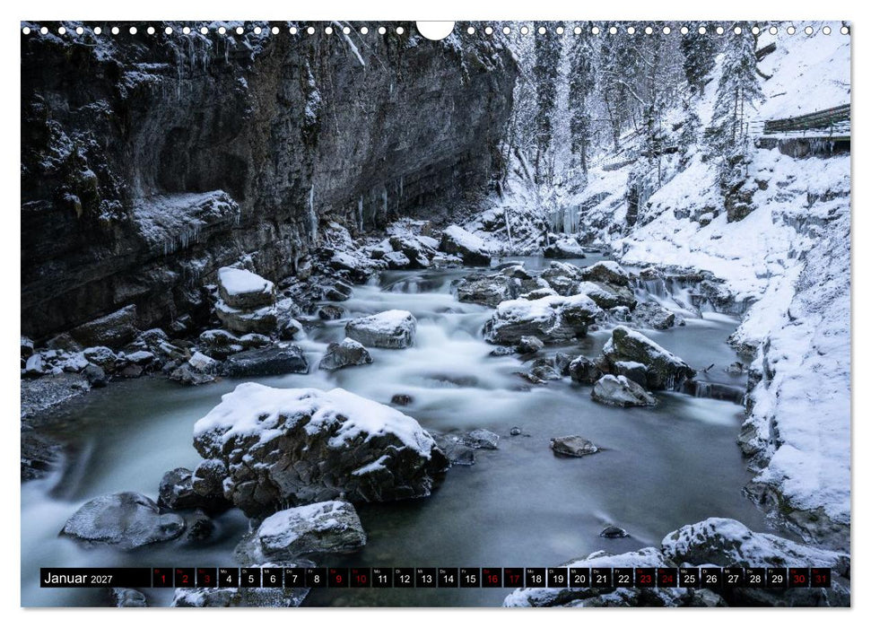 Breitachklamm im Wandel der Jahreszeiten (CALVENDO Wandkalender 2027)