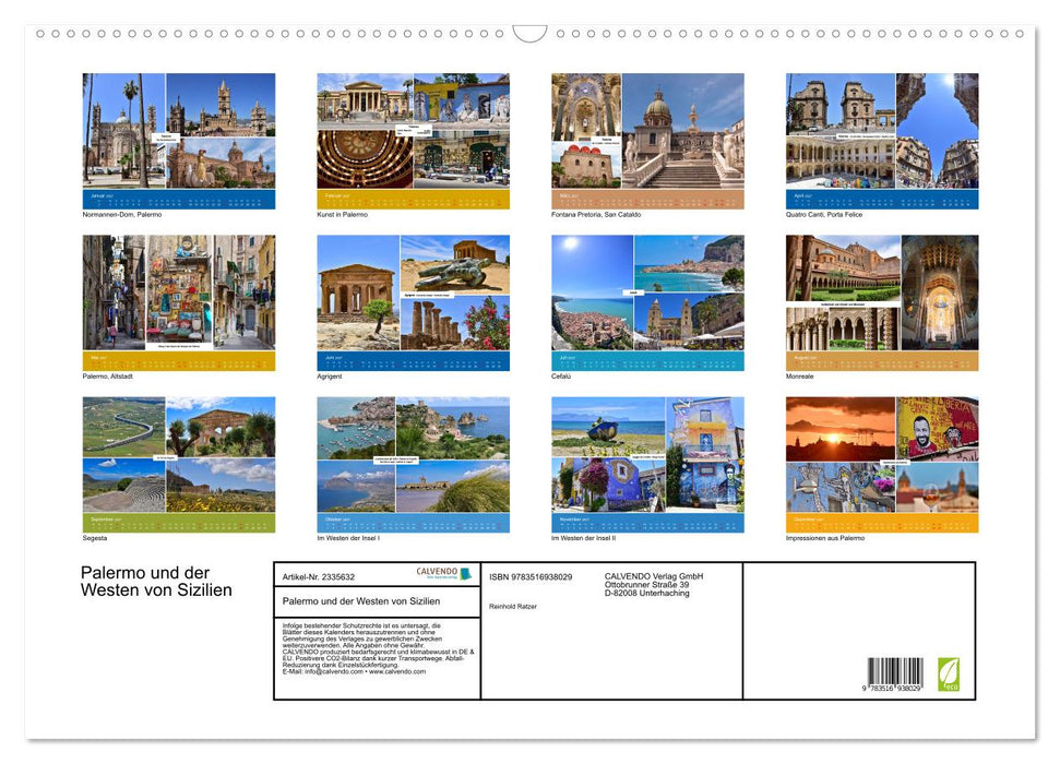 Palermo und der Westen von Sizilien (CALVENDO Wandkalender 2027)
