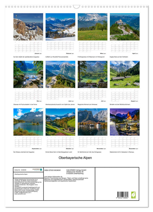 Oberbayerische Alpen (CALVENDO Wandkalender 2027)