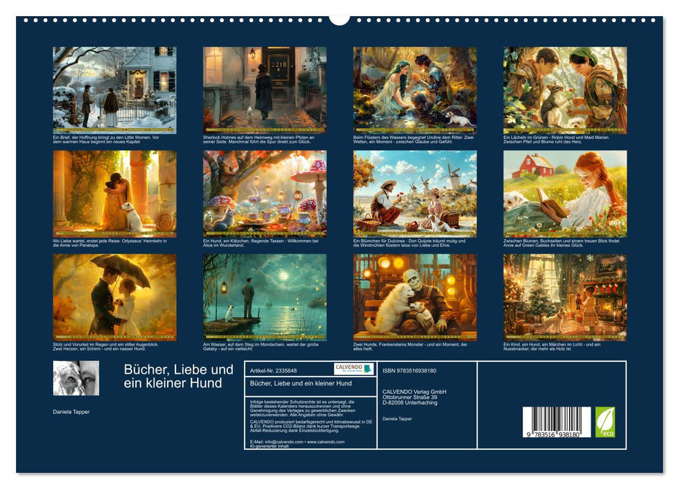 Bücher, Liebe und ein kleiner Hund (CALVENDO Premium Wandkalender 2027)
