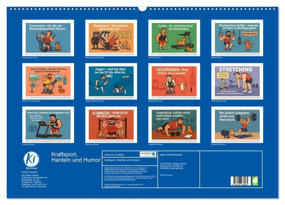 Kraftsport, Hanteln und Humor (CALVENDO Wandkalender 2027)