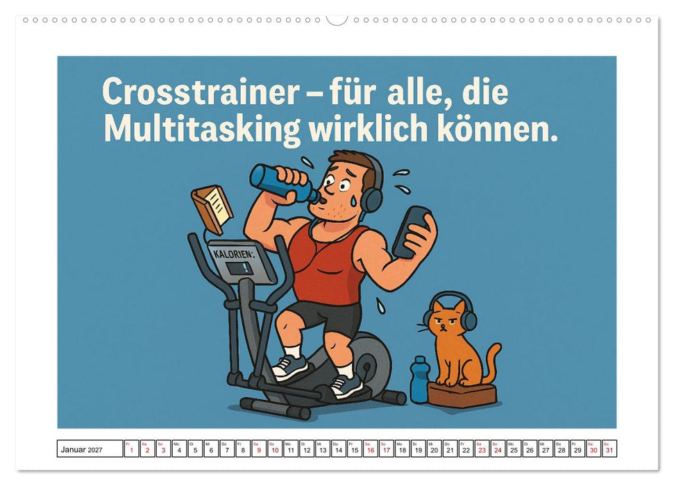 Kraftsport, Hanteln und Humor (CALVENDO Wandkalender 2027)