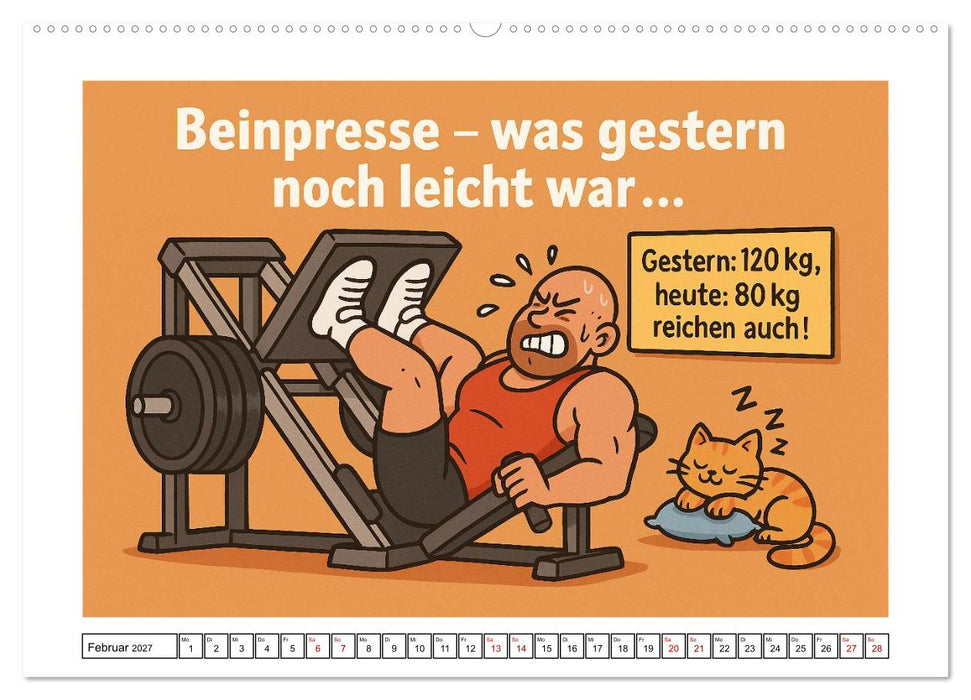 Kraftsport, Hanteln und Humor (CALVENDO Wandkalender 2027)