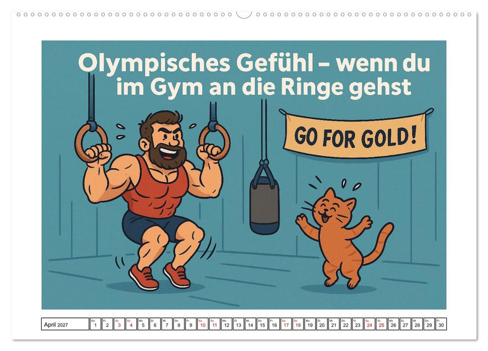 Kraftsport, Hanteln und Humor (CALVENDO Wandkalender 2027)