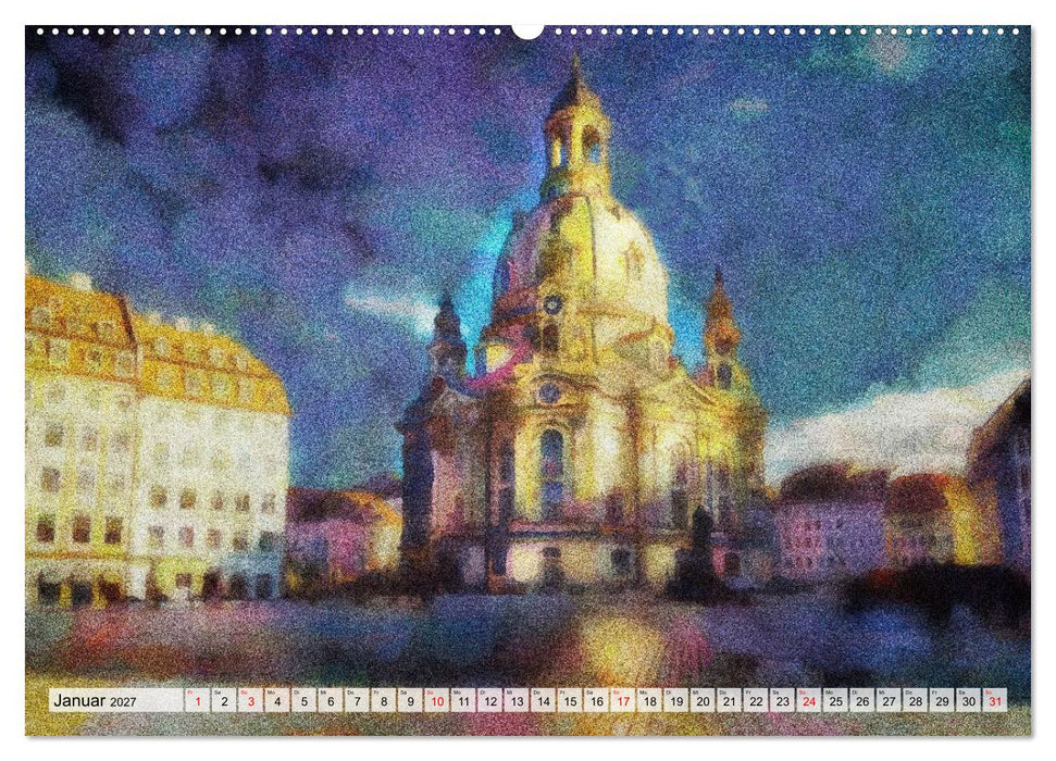Pointilistische Weltreise (CALVENDO Wandkalender 2027)
