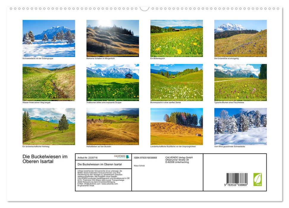 Die Buckelwiesen im Oberen Isartal (CALVENDO Premium Wandkalender 2027)