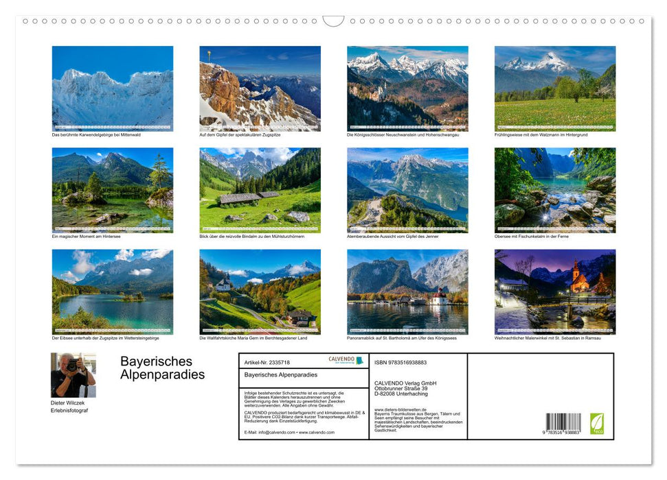 Bayerisches Alpenparadies (CALVENDO Wandkalender 2027)