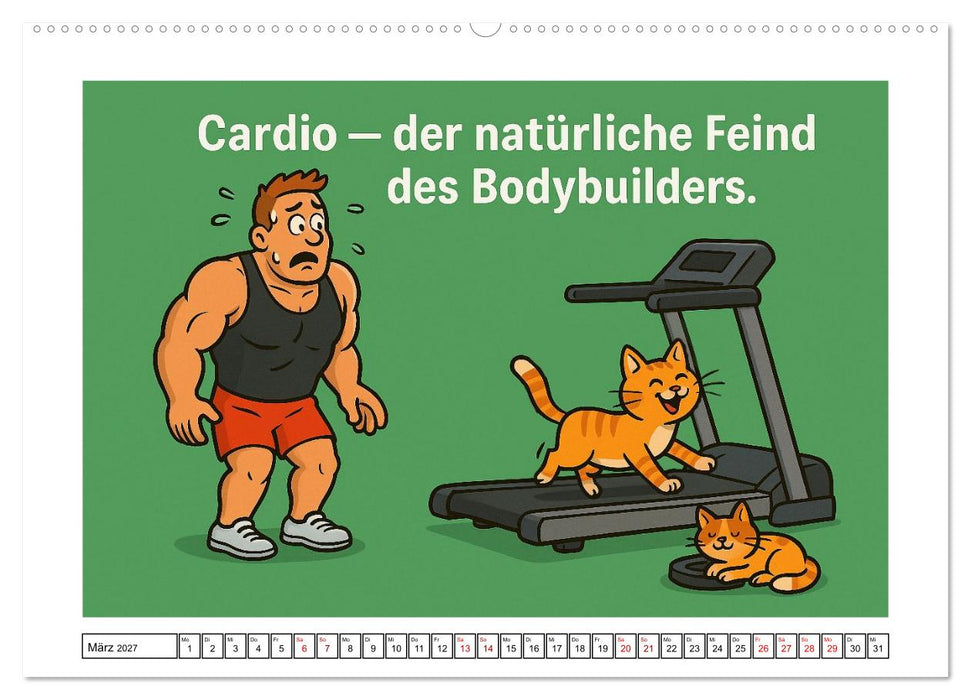 Kraftsport, Hanteln und Humor (CALVENDO Premium Wandkalender 2027)