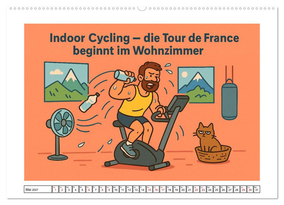 Kraftsport, Hanteln und Humor (CALVENDO Premium Wandkalender 2027)