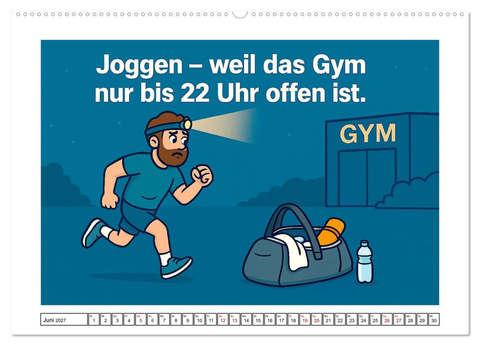 Kraftsport, Hanteln und Humor (CALVENDO Premium Wandkalender 2027)