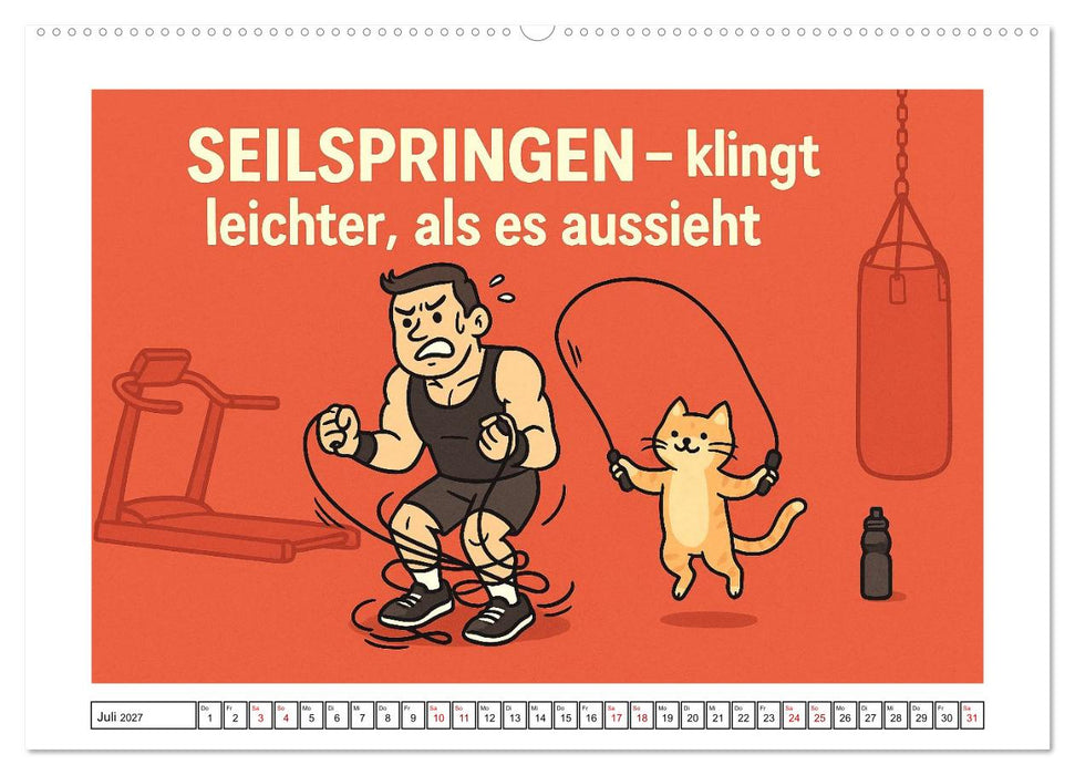 Kraftsport, Hanteln und Humor (CALVENDO Premium Wandkalender 2027)