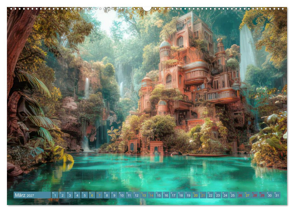 Märchenschlösser - Imposante Fantasiepaläste (CALVENDO Wandkalender 2027)