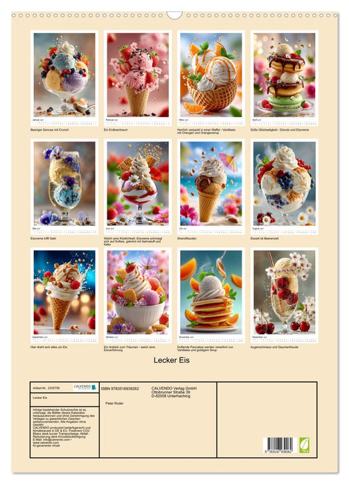 Lecker Eis (CALVENDO Wandkalender 2027)