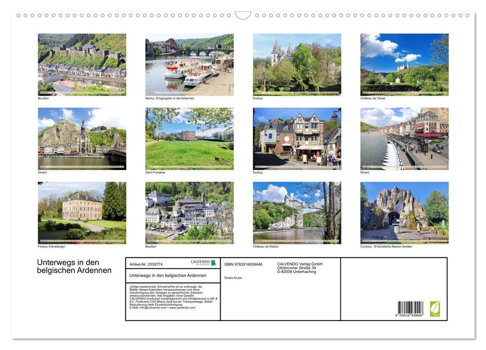 Unterwegs in den belgischen Ardennen (CALVENDO Wandkalender 2027)