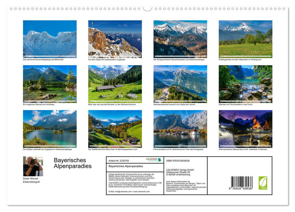 Bayerisches Alpenparadies (CALVENDO Premium Wandkalender 2027)