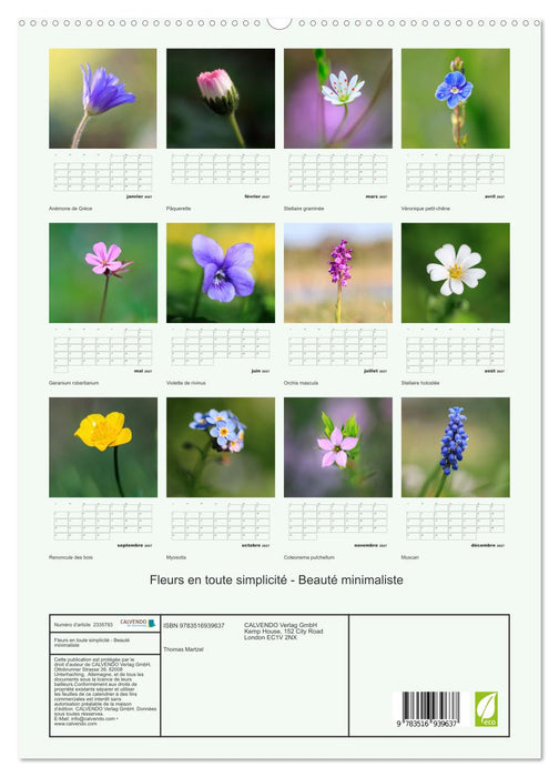 Fleurs en toute simplicité - Beauté minimaliste (CALVENDO Calendrier supérieur 2027)
