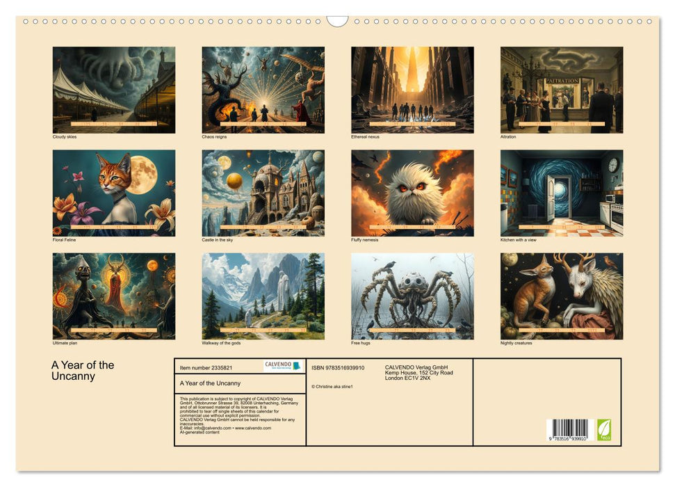 A Year of the Uncanny (CALVENDO Monthly Calendar 2027)