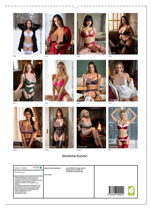 Sinnliche Kurven (CALVENDO Premium Wandkalender 2027)
