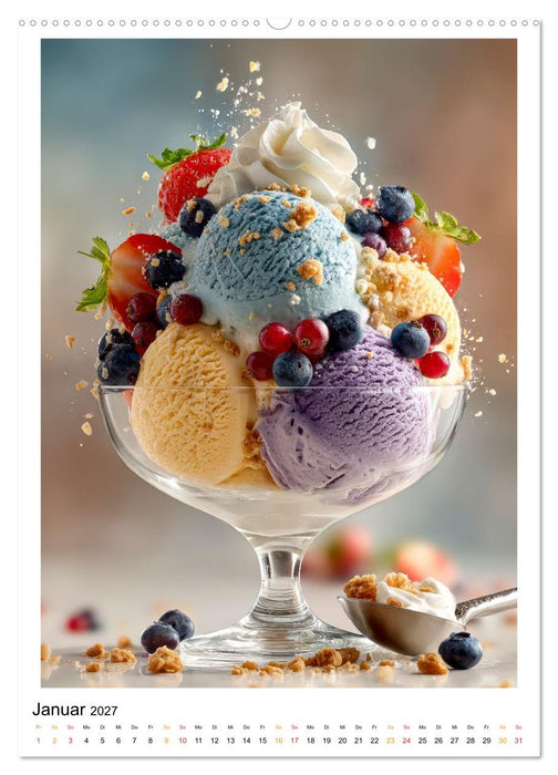 Lecker Eis (CALVENDO Premium Wandkalender 2027)
