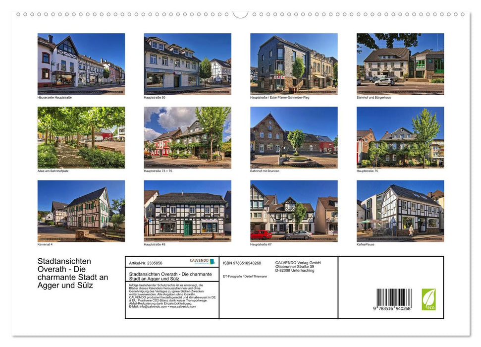 Stadtansichten Overath - Die charmante Stadt an Agger und Sülz (CALVENDO Premium Wandkalender 2027)