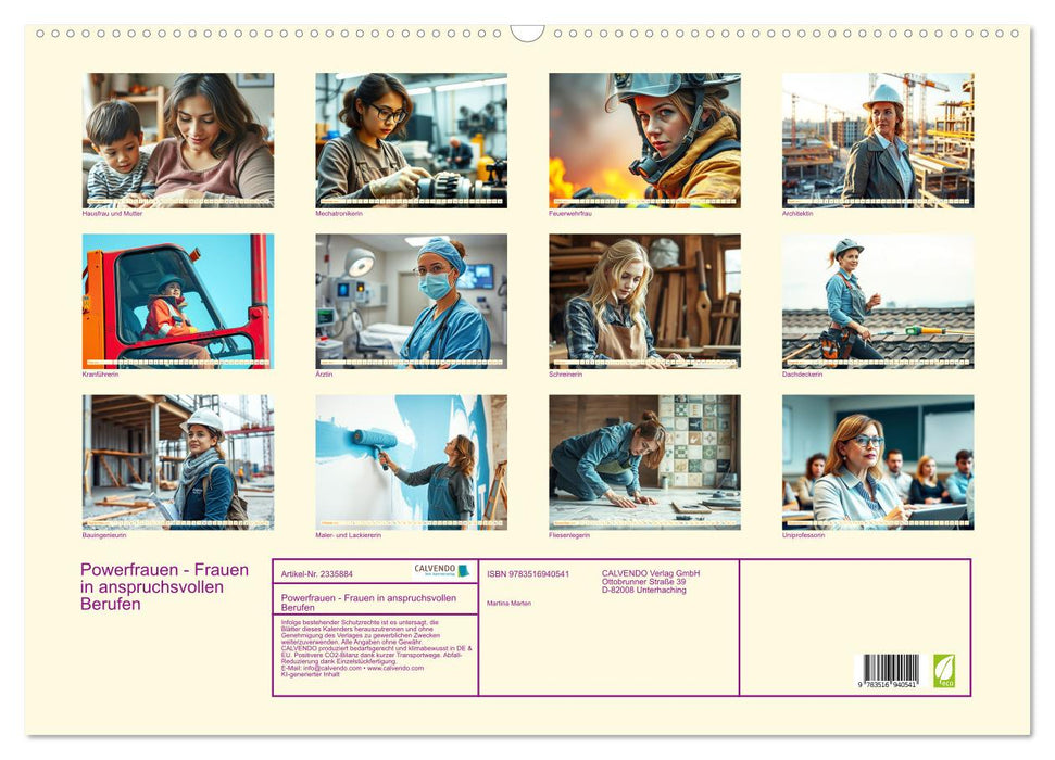 Powerfrauen - Frauen in anspruchsvollen Berufen (CALVENDO Wandkalender 2027)