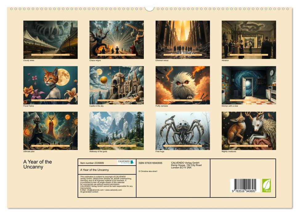 A Year of the Uncanny (CALVENDO Premium-Calendar 2027)