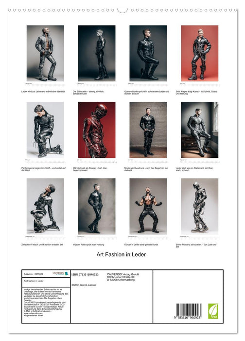 Art Fashion in Leder (CALVENDO Premium Wandkalender 2027)