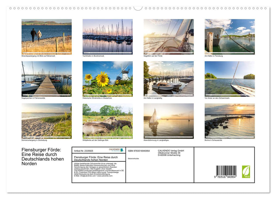 Flensburger Förde: Eine Reise durch Deutschlands hohen Norden (CALVENDO Premium Wandkalender 2027)