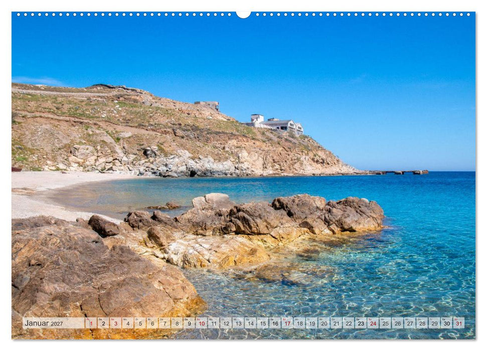 Mykonos - Natur, Meer und weiße Wände (CALVENDO Premium Wandkalender 2027)