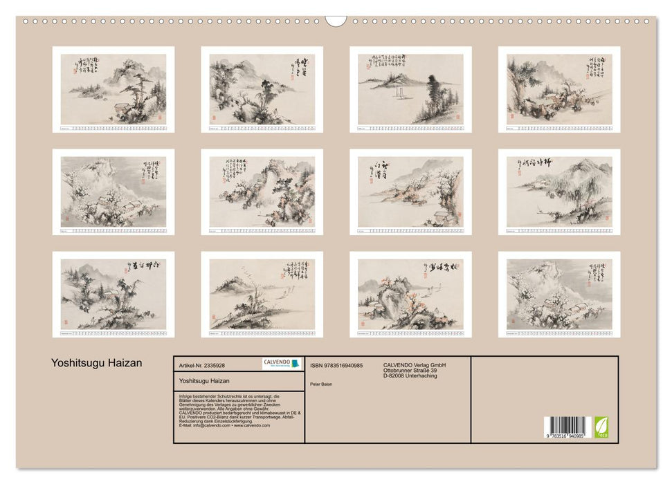 Yoshitsugu Haizan (CALVENDO Wandkalender 2027)