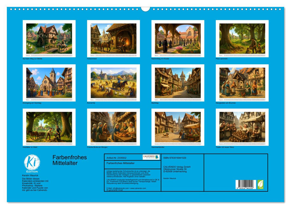 Farbenfrohes Mittelalter (CALVENDO Wandkalender 2027)